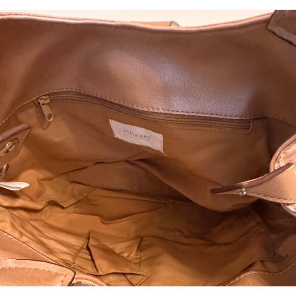 NWT Y2K Villager Liz Claiborne Pink Patterned Shoulder Bag Snap Close 12x8x4" - Picture 4 of 4